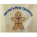 Personalised Baby Girl/Boy Gingerbread Applique Christmas Blanket